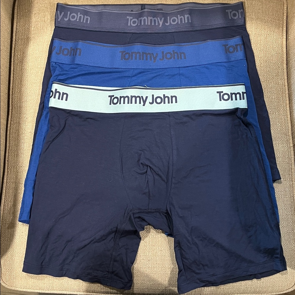 NEW Tommy John 3-Pack Second Skin 6-Inch Stretch Modal Boxer Briefs Size Medium
